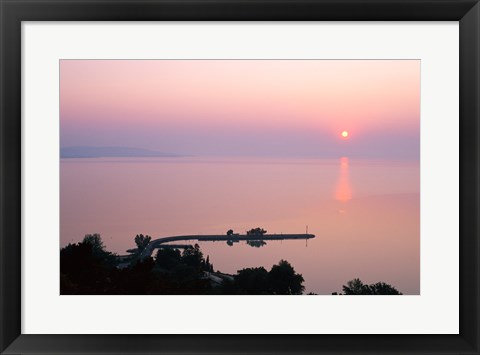 Framed Sunrise view from Tihany, Tihany, Lake Balaton, Hungary Print