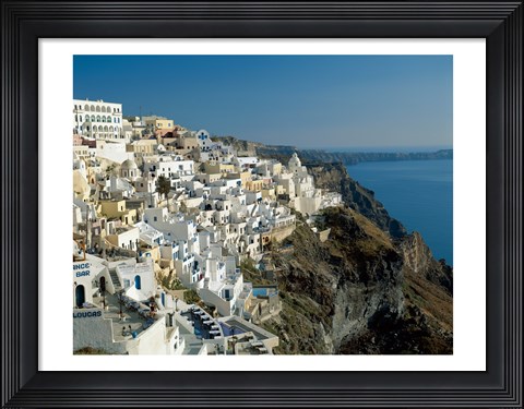 Framed Thira (Fira), Cyclades Islands, Greece Print