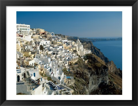 Framed Thira (Fira), Cyclades Islands, Greece Print