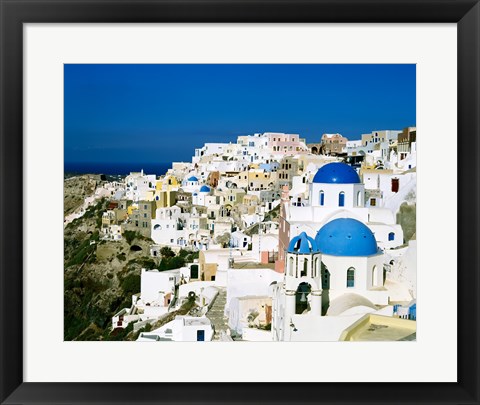 Framed Santorini, Oia, Cyclades Islands, Greece Print