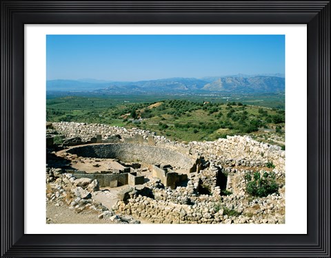 Framed Royal Tombs Grave Circle, Mycenae, Greece Print