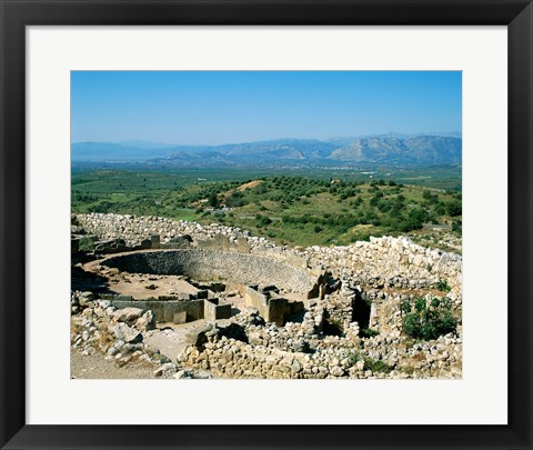 Framed Royal Tombs Grave Circle, Mycenae, Greece Print