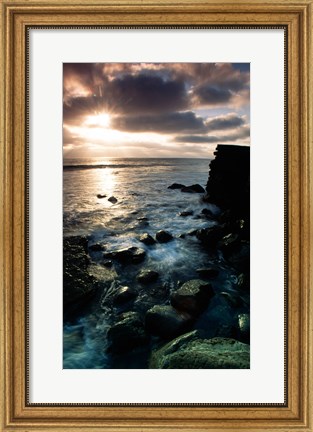 Framed Sunrise over the sea, Cabrillo National Monument, San Diego, California, USA Print