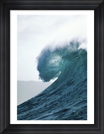 Framed Close-up of an ocean wave, Waimea Bay, Oahu, Hawaii, USA Print