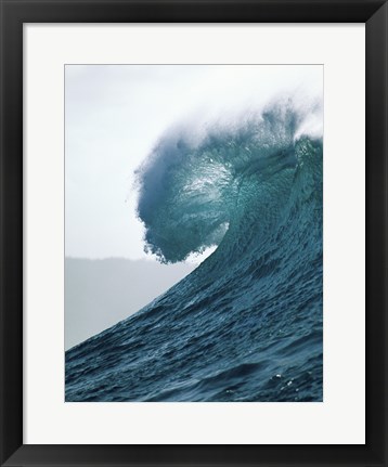 Framed Close-up of an ocean wave, Waimea Bay, Oahu, Hawaii, USA Print