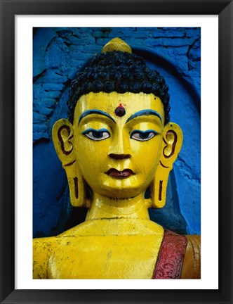 Framed Close-up of a statue of Buddha, Kathmandu, Nepal Print