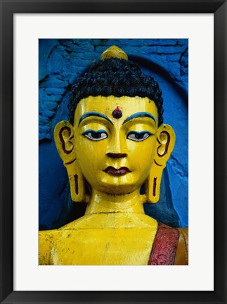 Framed Close-up of a statue of Buddha, Kathmandu, Nepal Print