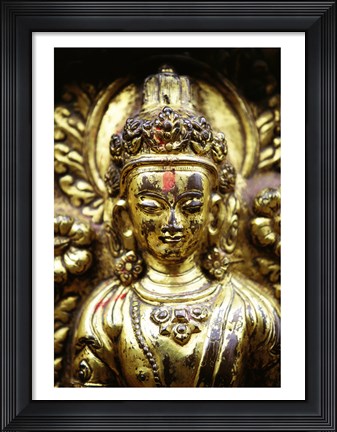 Framed Close-up of a statue, Kathmandu, Nepal Print