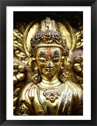 Framed Close-up of a statue, Kathmandu, Nepal Print