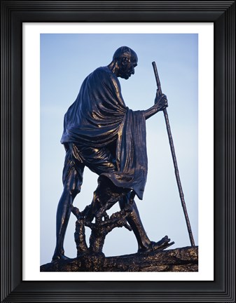 Framed Statue of Mahatma Gandhi, Chennai, Tamil Nadu, India Print