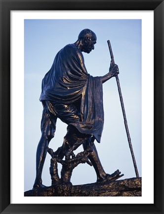 Framed Statue of Mahatma Gandhi, Chennai, Tamil Nadu, India Print