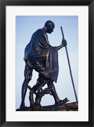 Framed Statue of Mahatma Gandhi, Chennai, Tamil Nadu, India Print