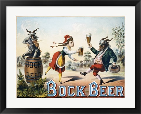 Framed Bock Beer Print