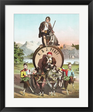 Framed H&amp;J Lager Beer Print