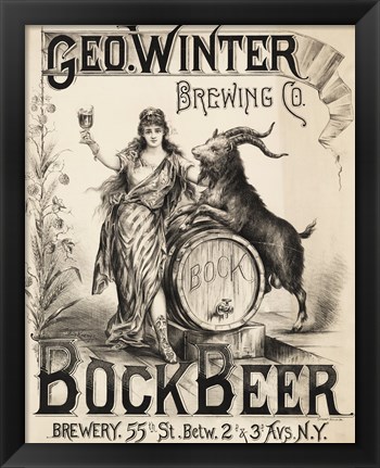 Framed Bock Beer Brewing Company Print