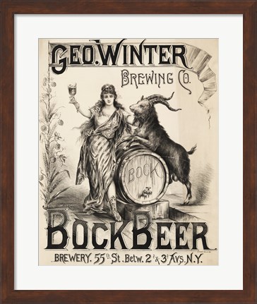 Framed Bock Beer Brewing Company Print