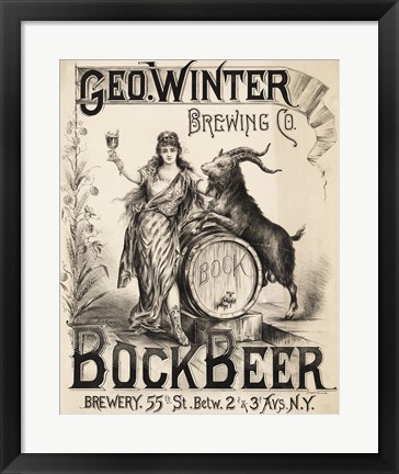 Framed Bock Beer Brewing Company Print