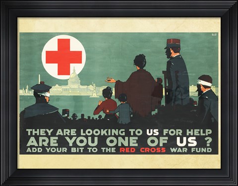 Framed Red Cross War Fund Print