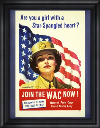 Framed Women&#39;s Army Corps Print