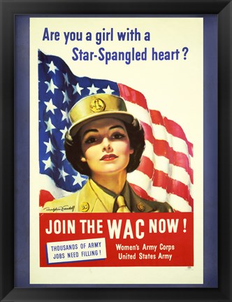 Framed Women&#39;s Army Corps Print