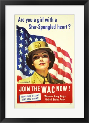 Framed Women&#39;s Army Corps Print