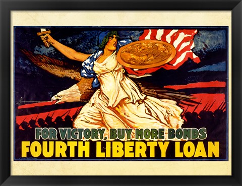 Framed Fourth Liberty Loan Print