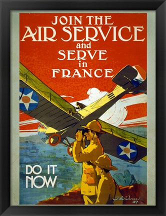 Framed Join the Air Service Print