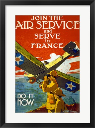 Framed Join the Air Service Print