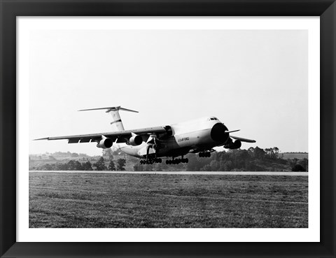 Framed Military airplane taking off, C-5 Galaxy Print