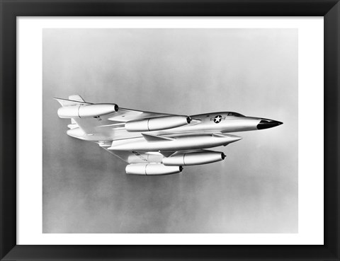 Framed Low angle view of a fighter plane in flight, B-58 Hustler Print