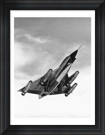 Framed Low angle view of a bomber plane in flight, B-58 hustler Print
