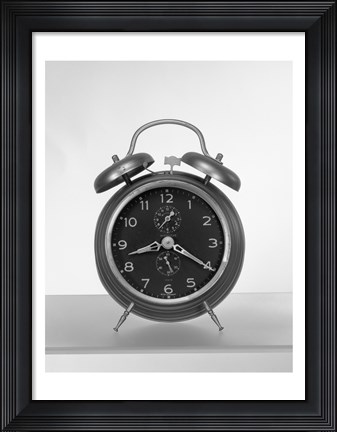 Framed Old fashioned alarm clock Print