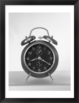 Framed Old fashioned alarm clock Print