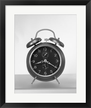 Framed Old fashioned alarm clock Print