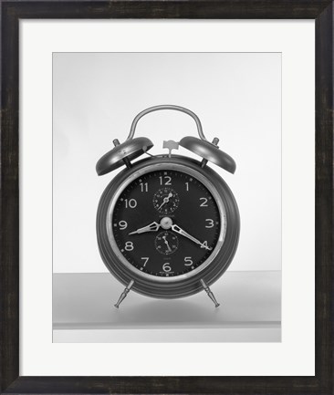 Framed Old fashioned alarm clock Print