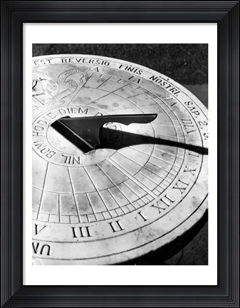 Framed Close up of sundial Print