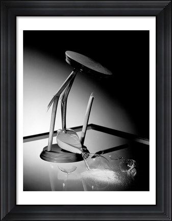 Framed Broken hourglass Print