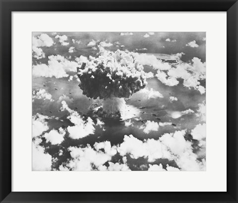 Framed High angle view of an atomic bomb explosion, Bikini Atoll, Marshall Islands, July 25, 1946 Print