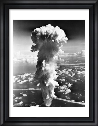 Framed Clouds formed by an atomic explosion Print