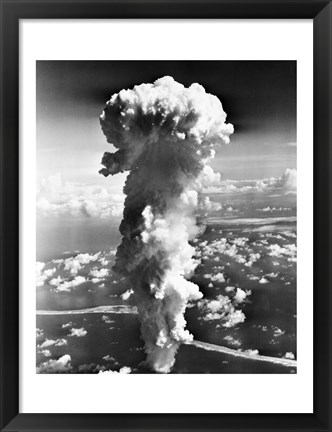 Framed Clouds formed by an atomic explosion Print