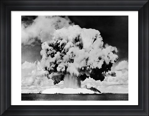 Framed Atomic bomb explosion, Bikini Atoll, Marshall Islands, July 24, 1946 Print