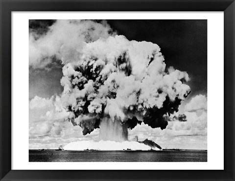 Framed Atomic bomb explosion, Bikini Atoll, Marshall Islands, July 24, 1946 Print