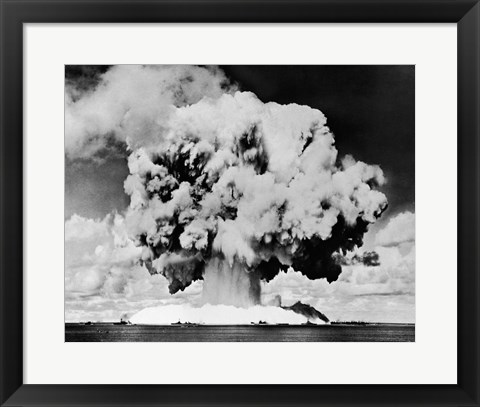 Framed Atomic bomb explosion, Bikini Atoll, Marshall Islands, July 24, 1946 Print