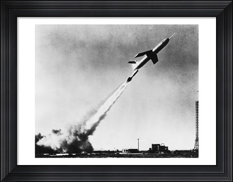 Framed Low angle view of a missile taking off, Martin TM-61B Matador Print