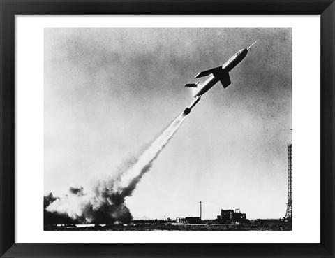 Framed Low angle view of a missile taking off, Martin TM-61B Matador Print