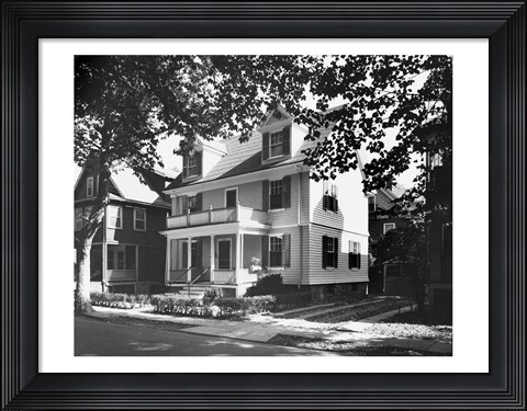 Framed Birthplace of John F. Kennedy, Brookline, Massachusetts, USA Print