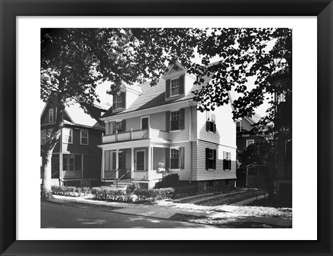 Framed Birthplace of John F. Kennedy, Brookline, Massachusetts, USA Print