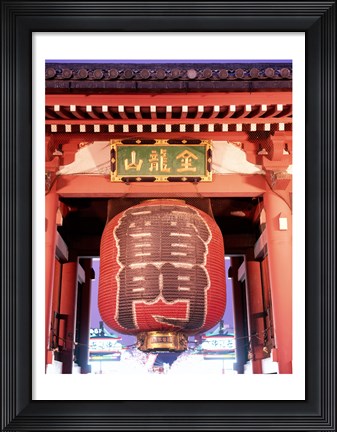 Framed Low angle view of the Gateway Lantern, Kaminarimon Gate, Asakusa Kannon Temple Print