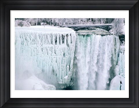 Framed High angle view of a waterfall, American Falls, Niagara Falls, New York, USA Print