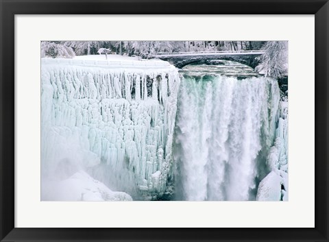 Framed High angle view of a waterfall, American Falls, Niagara Falls, New York, USA Print